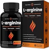 Premium L Arginine Supplement | 5-in-1 Nitric Oxide Supplement | L-Arginine Powder & L Citrulline Enhanced with Grape Seed & Ginger | Energy, Blood Flow, Heart Health & Stamina | 60 Vegan Capsules