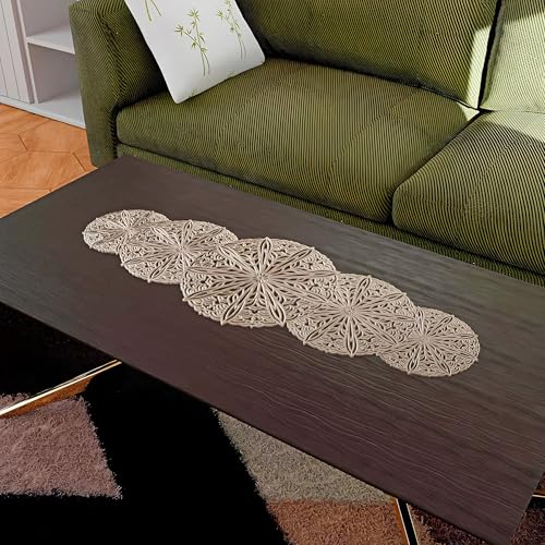 Image of Kuber Industries Table Runner | PVC, Gola-Design, 93x32x1 cm