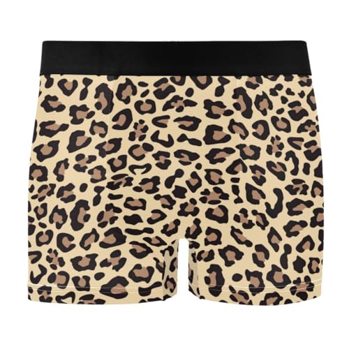 Men’s Boxer Briefs Leopard Print Seamless Underwear Short