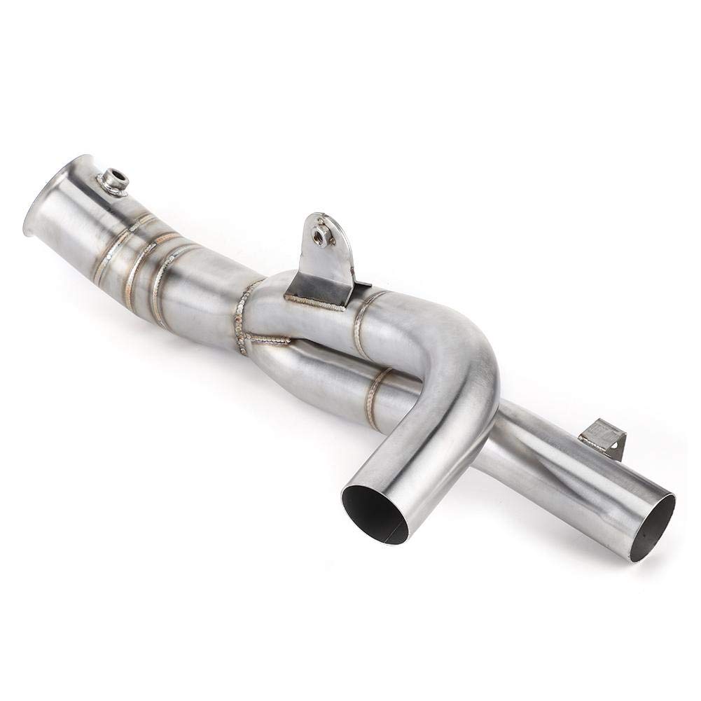 Escape del convertidor catalítico Adaptador de escape de motocicleta Tubo medio Tubo de enlace medio Ajuste para YZF-R1 2009-2014