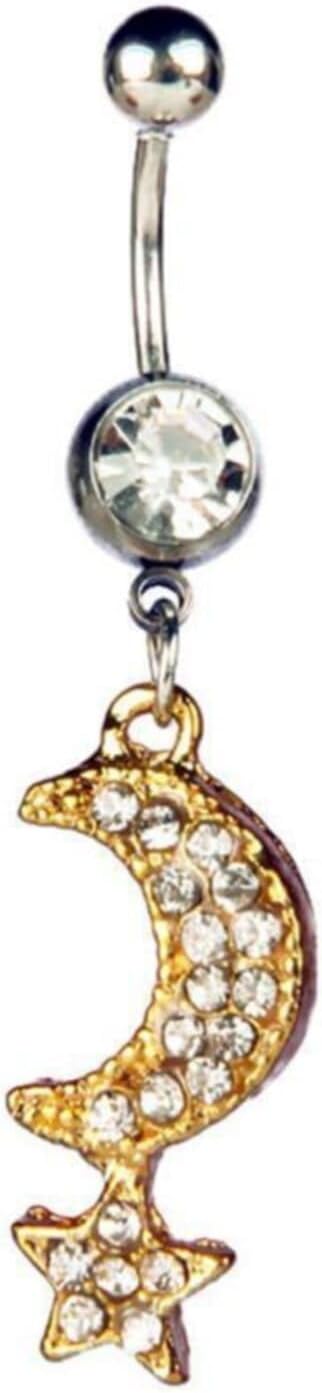 Rouge Moulin Ay Yıldız Zirkon Göbek Piercing
