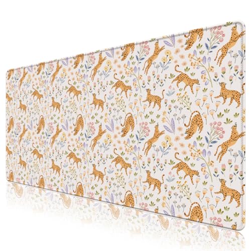 icolor Extended Gaming Mouse Pad,Stitched Edges XXL Large Desk Mat,Non-Slip Base Keyboard Desk Pads for Home Office & Gamers,35.4 x 15.7 in Desk Blotter Pad Protector
