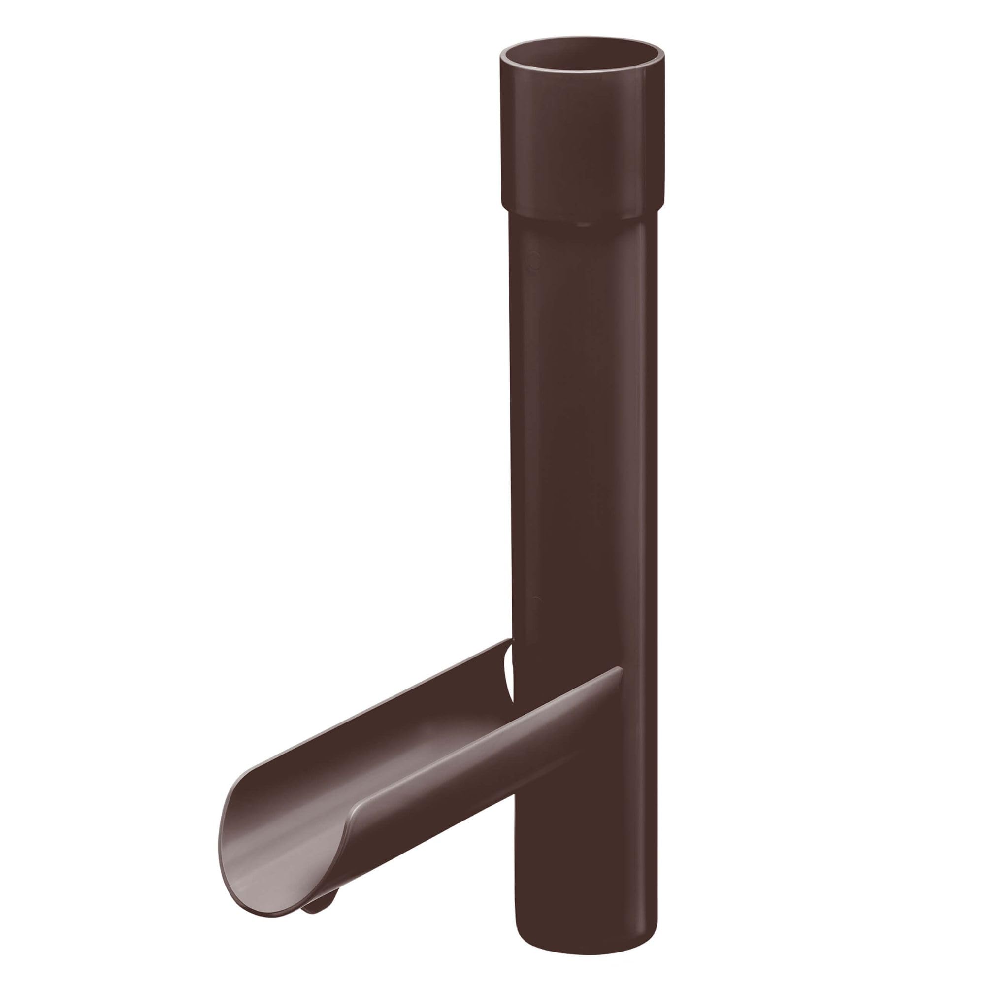 INEFA Regensammler für Fallrohr, PVC DN75 / 75mm Dunkelbraun Wasserklappe für Regenfallrohr, Dachrinnenzubehör, Made in Germany