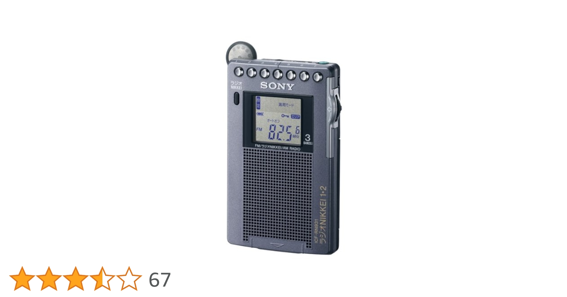 SONY PLLシンセサイザーラジオ ICF-RN931 美品 Amazon.co.jp: SONY FM/AM/ラジオNIKKEI ポケッタブルラジオ R931 ICF