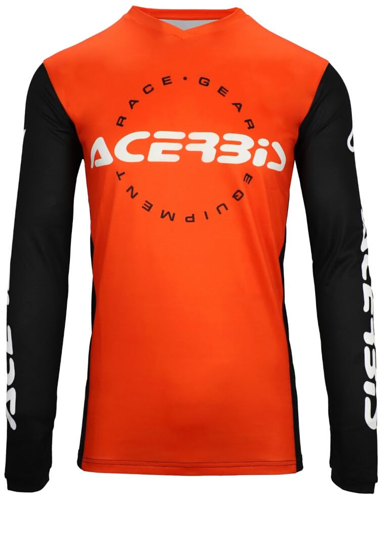 Acerbis MX J-Track INC Maglia Motocross, Arancione/Nero, L
