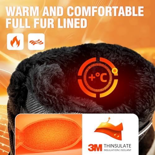 Image of FREE SOLDIER Mens Snow Winter Boots Waterproof Wram Boots for Men Nonslip Outdoor Snow Footwear(Black 10)