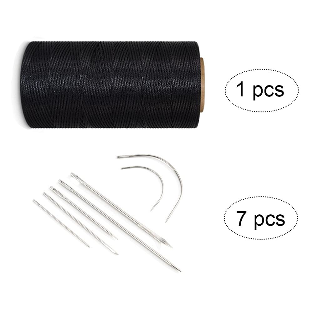 Gewachster Nähfaden Für Leder – 260 M, 1 Mm Stark, Schwarz – Ideal Für Lederarbeiten, Buchbinden, Reparaturen & DIY-Schmuck