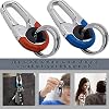 Creative Stainless Steel Keychain, Creative Car Interior Stainless Steel Keychain, Double Ring Car Keychain (1 pcs A)