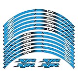 HIMNIL Motorrad Rad Aufkleber Reifen Reflektierende Streifen Aufkleber Felgen Aufkleber Für Yamaha XJR 400 1200 1300 Felgenaufkleber (Color : Blu)
