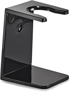 The Art of Shaving Black Acrylic Brush Stand - Durable Adhesive Holder for Wet Shaving Brush Storage
