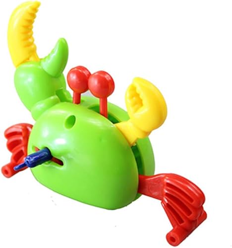 Miniatura 4 de 4 juguetes de cangrejo de cuerda para niño y niña, cangrejos mecánicos, rojos, verdes, amarillos, seguros y fáciles de agarrar para coordinación y