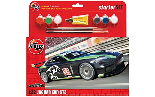 Airfix Jaguar Xkrgt3 maquette kit de démarrage 49 pièces à échelle 1/32