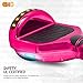 cho New Hoverboard Electric Smart Self Balancing Scooter with Built-in Wireless Speaker 6.5“ LED Wheels and Side Lights Safety Certified (Chrome Pink)
