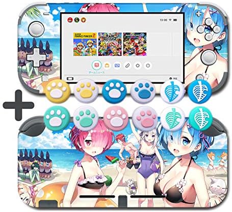 Amazon Co Jp Switch Lite スイッチ ライト Reゼロ リゼロ Reゼロから始める異世界生活 レム ラム スキンシール カバー ステッカー スティックカバー付き ホビー 通販