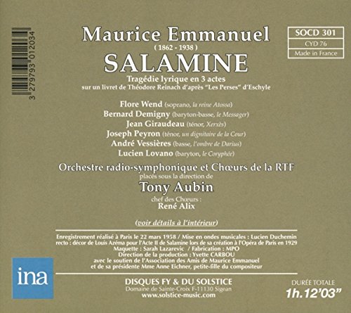 Salamine: lyric tragedy
