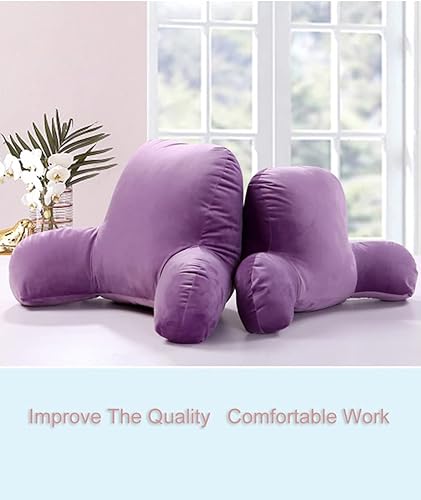 Miniatura 4 de Almohada de lectura estándar, cojín de respaldo para adultos con almohada de brazos para sentarse en la cama, leer, jugar, ver la televisión,