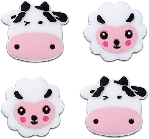 PERFECTSIGHT Lindas tapas de agarre para el pulgar de oveja y vaca, para Nintendo Switch, Switch OLED, Switch Lite, cubiertas de agarre para el
