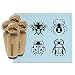 Insects Bee Beetle Spider Ladybug Rubber Stamp Set for Stamping Crafting Planners - 1/2 Inch Mini