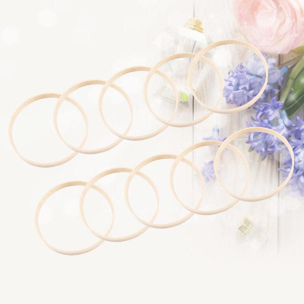 jojofuny Dream Catcher DIY Rings Bamboo Circle Frame 2.6 Inch Round Craft Materials for Macrame Wall Hanging Wreath Making and Embroidery Projects