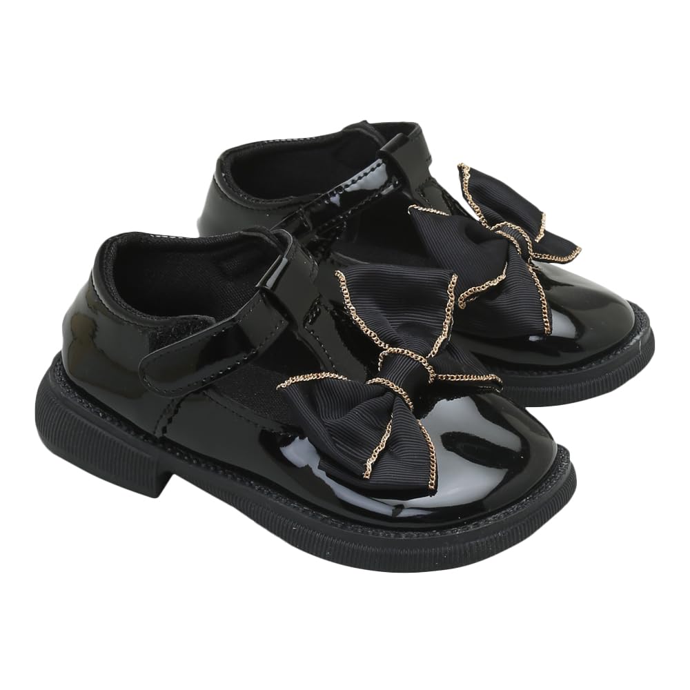 Hopscotch Girls PU Bow Applique Mary Jane in Black Color, UK:11.5 (FAQ-4036987) (B0B5XPYYVN) Amazon Price History, Amazon Price Tracker