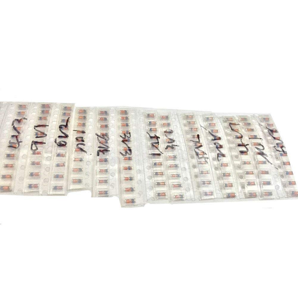 Kit Assortito 150 Pz Diodi Zener SMD LL34 - 15 Valori Da 0.5W 2V-24V
