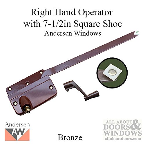 Andersen 7073A Operator w/Handle 7-1/2 Inch Arm Square Shoe, RH - Bronze