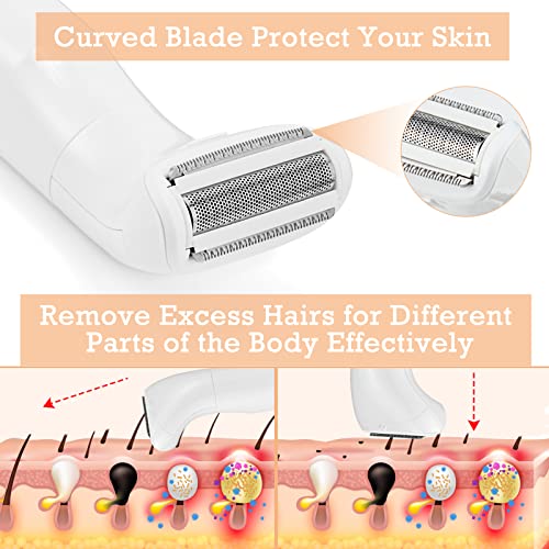 Lingsfire Electric Razor Kit For Women, Multi-Functional Bikini Trimmer For Women Pubic Hair Nose Eyebrow Face Legs Portable Womens Shaver Cordless 5 In 1 Women's Grooming Set #TOP4