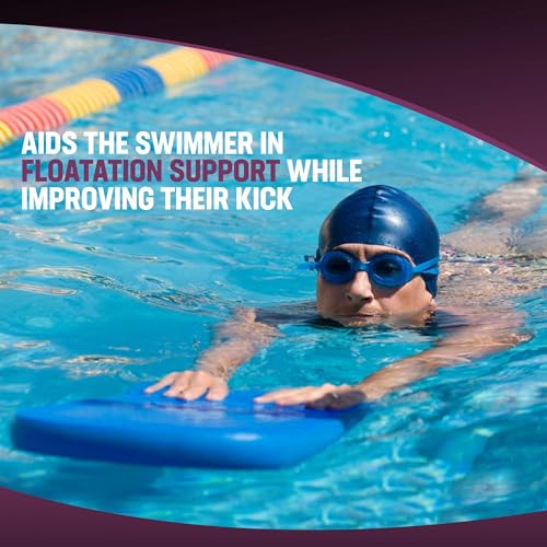 Kemp USA Large Kickboard for Swimming - Made with Durable EVA Foam - Essential Swimming Accessories for Swim Training & Water Exercises for Adult (Red)