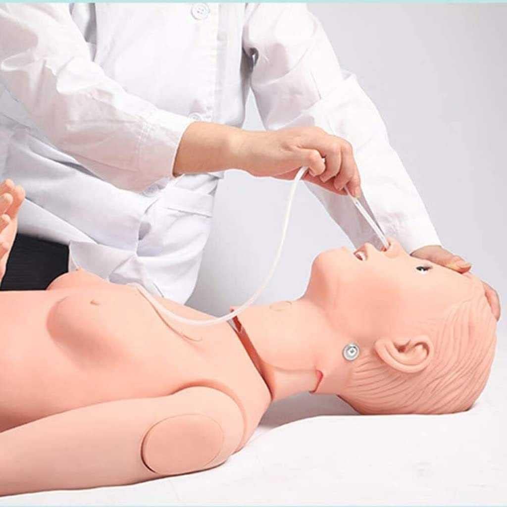 Nursing Skills Training Manikin - Life-Size Full Body with 3 Injection Modules, Patient Gown, and Urinary Catheter for Medical Training and Simulation