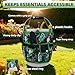 KUNN Bucket Tool Organizer 5 Gallon 18-Pocket Gardening Tool Bag with Hangable Handle | Garden Caddy & Bucket Accessory, Green