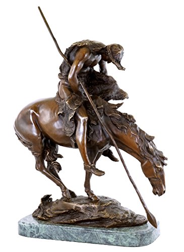 Kunst & Ambiente End Of The Trail - Bronze Sculpture - James Earle Fraser - Horse Statues For Sale - Native American Statue #TOP24