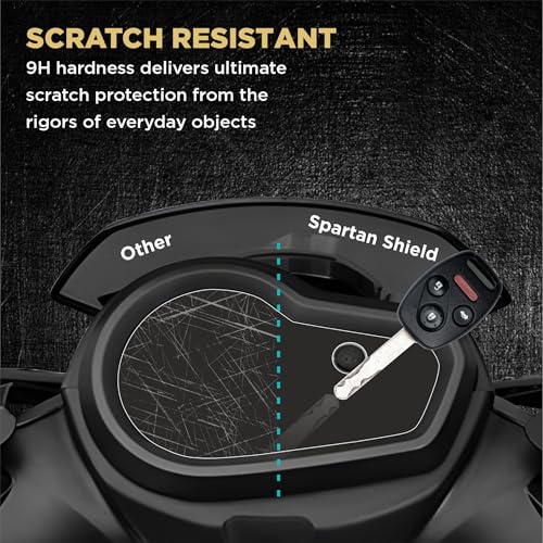 Image of Spartan Shield Digital Meter Screen Guard Compatible With YAMAHA RAY ZR 125 - Disc [with Button Hole] || Water Resistant || RayZR125 Bike Instrument Cluster Protector || Scratch Cover AccessorIes 2025 [Not Tempered Glass]