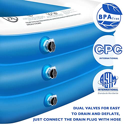 Inflatable Swimming Pool,428x210x60cm Full-Sized Swimming Pools Above Ground 3 Layer For Kids, Adults, Garden, Backyard… – Bild 5