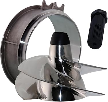 Boatman Jet Ski Impeller Kit SK-CD-12/17 fit Sea-Doo Spark 900 ACE, Spark 900 HO ACE, Spark TRIXX, 3 Blade Polished Stainless Steel Jet Ski 140mm Impeller with Wear RingSK-HS-140, Wrench and Seal