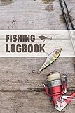Fishing Logbook: Notizbuch fürs Angeln Journal für Fischerei mit Rute, Köder, Rolle, Fangbuch