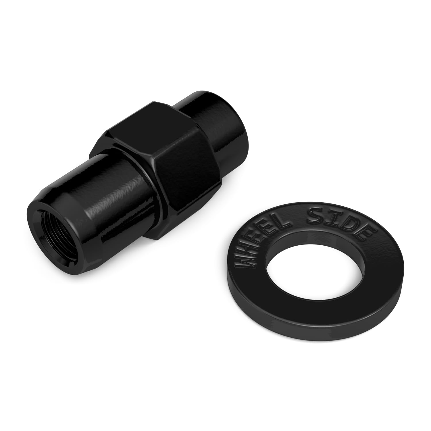 20pcs Cragar Mag Lug Nuts Center Washer, 7/16x20 RH, 0.71in Shank Length, 1.73in Total Length, 21mm or 13/16 Hex - Compatible with Buick Chevy Pontiac (See Listing for Exact Year Model) - Black