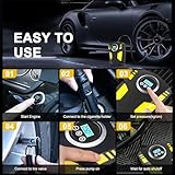 RUOVXWU Inflator Air Compressor,Digital Tyre Inflator,Car Tyre Pump 12V DC,Preset Tyre Pressure & Auto Shutoff, Electric Air Pump Portable Car Accessories For Car Tyres,Bikes and Other Inflatables - Image 5