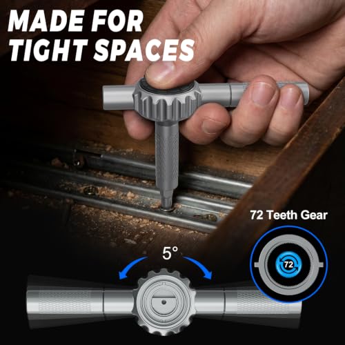 STREBITO Magnetic Screwdriver Set, 67-in-1 Ratcheting Screwdriver Set | with Detachable T Handle, 5° Swing Angle & Durable S2 Steel Bits for Furniture, Bikes, Electronics & Home Repairs - image 2