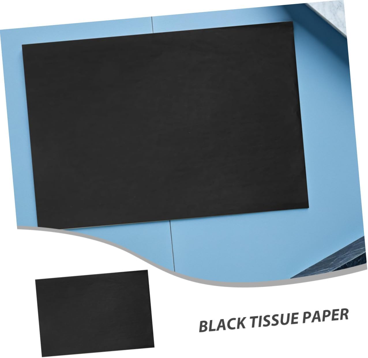 HAPINARY 100 Sheets Black Wrapping Tissue Paper 35x50cm Easy to Fold and Shape Elegant Paper for Birthday Party Decorations and DIY Crafts