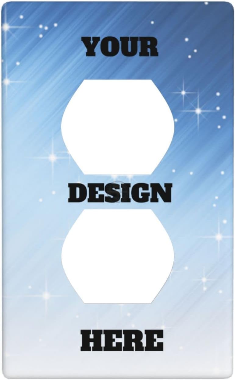 Custom Wall Plate Single Switch Cover, Personalized Add Your Image Text Logo Plastic Wall Decor Outlet Plate Cover (Standard Size, Custom 02)