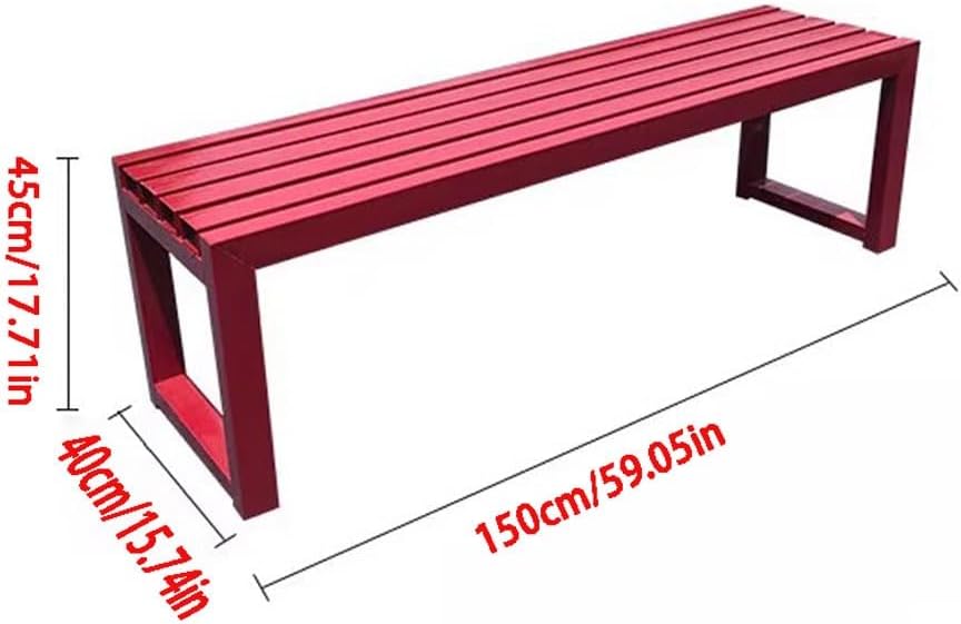Patio Furniture Bench Park Chairs Outdoor Benches Stadium Benches Iron Chairs Benches Shopping Mall Leisure Benches Garden Outdoor Bench(Color:D)