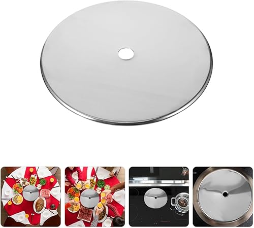 Miniatura 6 de INOOMP Difusor de calor para estufa de gas, placa adaptadora de placa de inducción de 8.1 pulgadas para estufa eléctrica, placa de calor de gas de