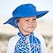 Kids' UPF 50+ Safari Sun Hat, Pink And Blue Flowers, Uv Sun Protective, Lightweight, Straps Selection (2 Pack Pink and Blue (One Each))