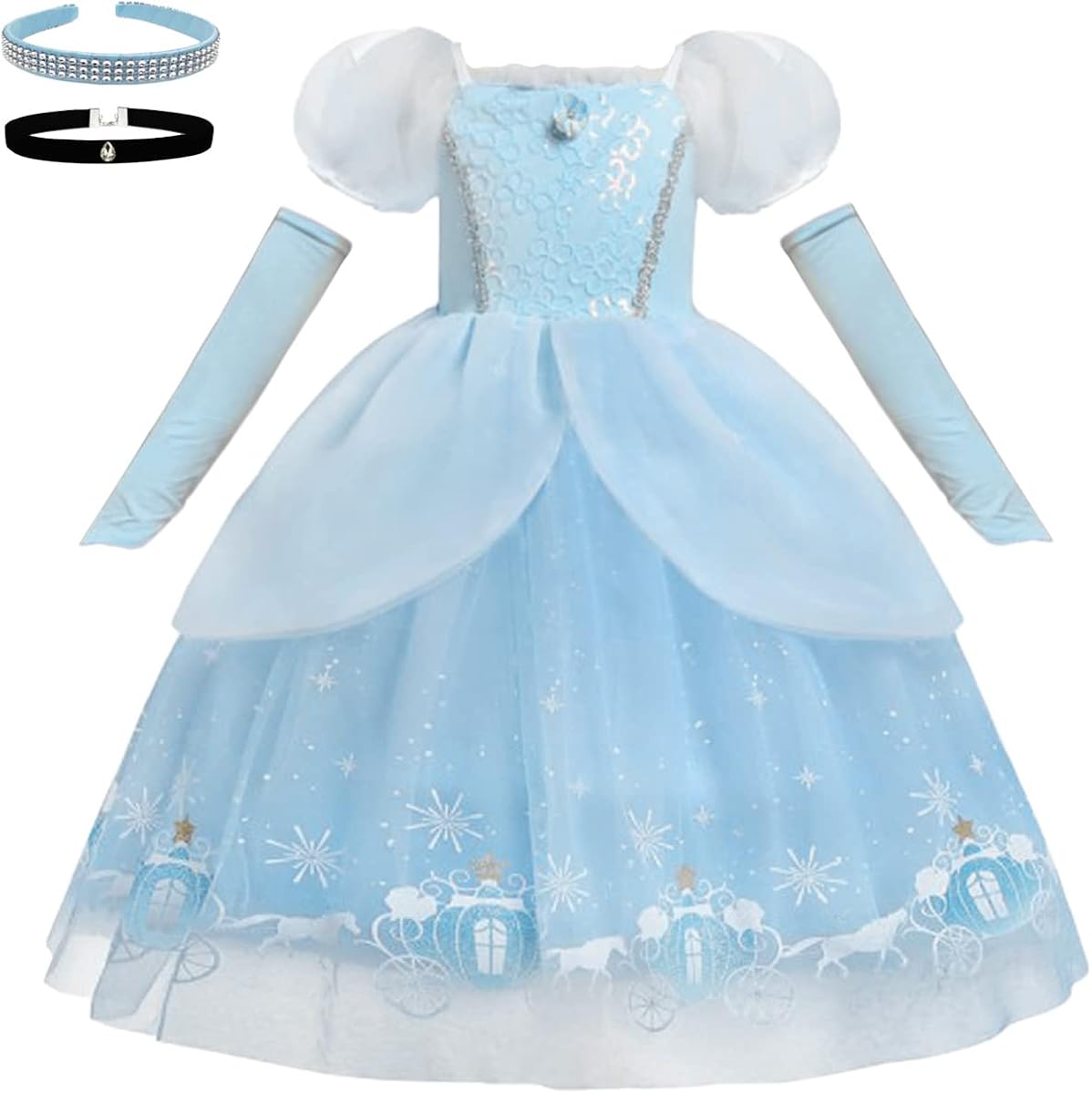 Amazon Co Jp Alleygem アリージェム プリンセス ドレス シンデレラ 子供用お姫様なりきりセット ワンピース仮装衣装 アクセサリー付き ファッション Amazon Co Jp Alleygem アリージェム プリンセス ドレス シンデレラ 子供用お姫様なりきりセット ワンピース仮装衣装 アクセサリー付き ファッション