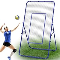 LIANTRAL Volleyball Rebounder Netz, Volleyball-Trainingsgerät mit Schlagzone für Lacrosse Baseball Sportübungen, verstellbares Volleyballnetz für Hinterhof, drinnen und draußen, 2,2 x 1,2 m, Blau