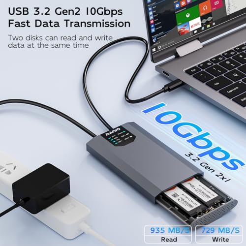 Enclosure Duplicador M.2 SSD MAIWO K2023CL USB 3.2 miniatura 2