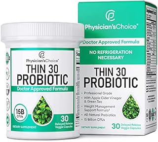 Probiotics for Weight Loss Support & Detox Cleanse - Lactobacillus Gasseri + 5 Probiotic Strains, ACV, Green Tea, Cayenne - Probiotics for Women & Men - Weight Loss Pills for Women & Men - 30 ct