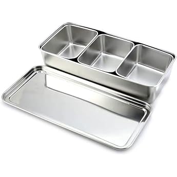 Stainless Steel Ingredient Container Stainless Steel Container with Lid Organise Your Spices with a Safe Stainless Steel Spice Box for Catering Kitchen