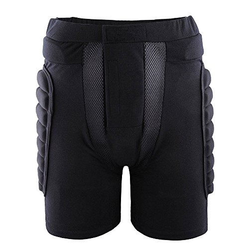 BeneU Unisexs Outdoor Sports Snowboard Skating Skiing Padded Short Protective Hip Butt Pad Protection Drop Resistance Roller Compression Shorts Pants (Size:L)