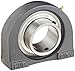 Hub City TPB250URX2-3/16 Tapped Base Pillow Block Mounted Bearing, Normal Duty, Relube, Setscrew Locking Collar, Narrow Inner Race, Cast Iron Housing, 2-3/16" Bore, 1.783" Length Through Bore, 4" Mounting Hole Spacing, 2.25" Base To Height